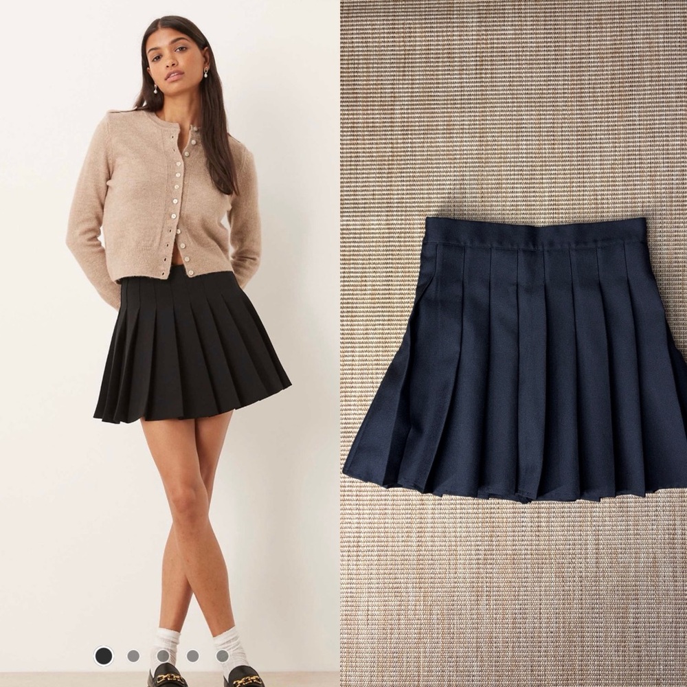 $50 ASOS high waist pleated mini skirt in black